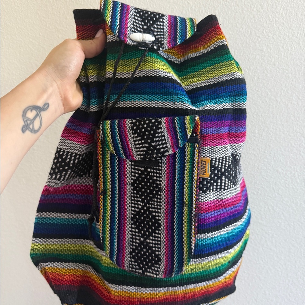 Colorful Striped Backpack